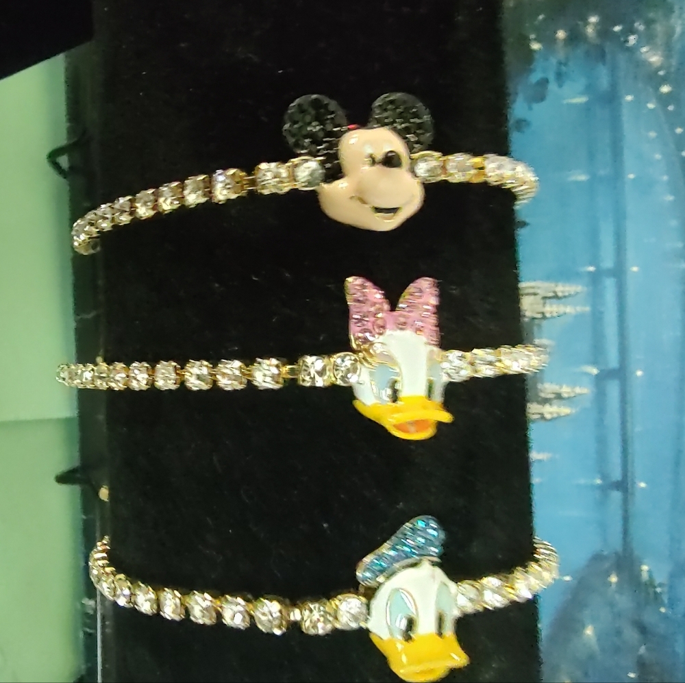 You Pick-Disney Gold and Pink Enchanted Charm Bracelets